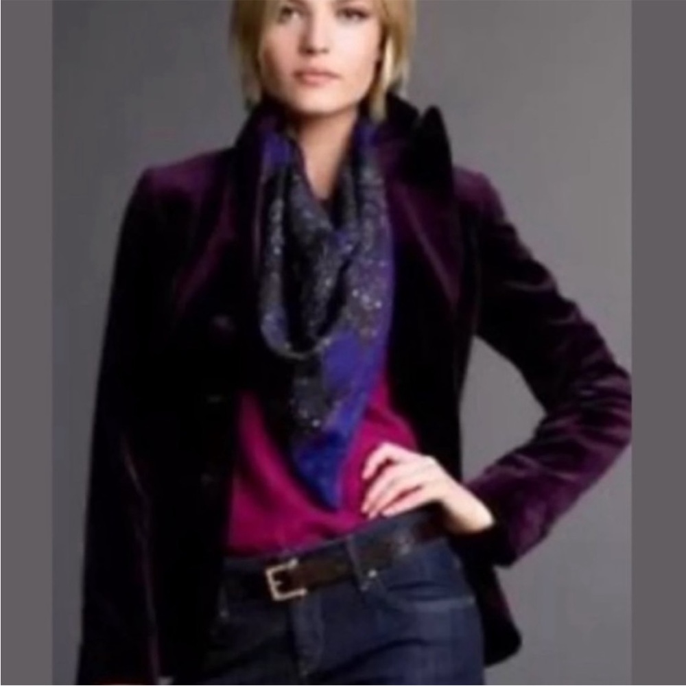 J. Crew Purple Velvet Blazer
